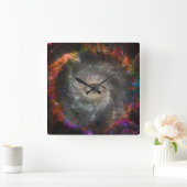 Iedereen die oog ziet in de ruimte vierkante klok (Huis)