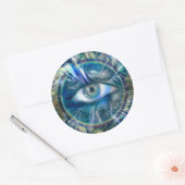 Iedereen die oog ziet ronde sticker (Envelop)