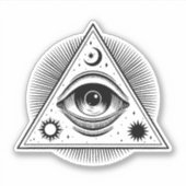 Iedereen die oogilluminati ziet sticker (Voorkant)