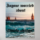 Iedereen die zich zorgen maakt over klimaatverande poster (Voorkant)
