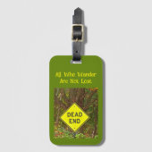 "Iedereen die zwerft, is niet verloren" Bagagelabel (Voorkant (verticaal))