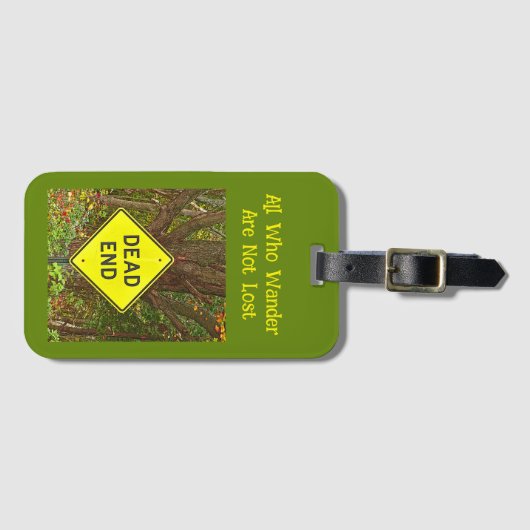 "Iedereen die zwerft, is niet verloren" Bagagelabel (Voorkant (horizontaal))