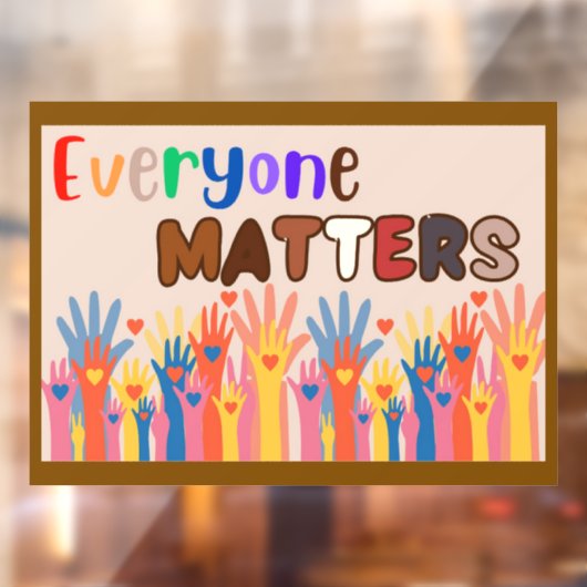 Iedereen doet ertoe raamsticker (Vel 2)