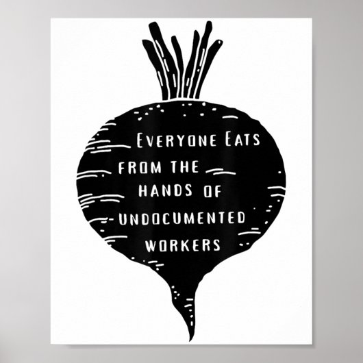 Iedereen eet uit de handen van ongedocumenteerde w poster (Voorkant)