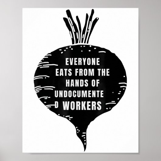 Iedereen eet uit de handen van ongedocumenteerde w poster (Voorkant)