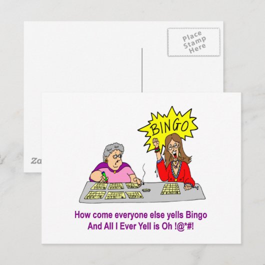 Iedereen Else Yells Bingo Briefkaart (Voorkant / Achterkant)