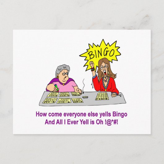 Iedereen Else Yells Bingo Briefkaart (Voorkant)