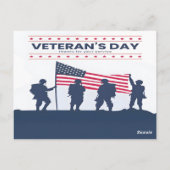Iedereen eren die gediend heeft deze Veteranendag Briefkaart (Achterkant)