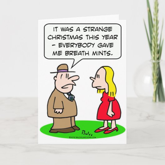 Iedereen gaf hem pepermuntjes voor Kerstmis. Feestdagen Kaart (Voorkant)