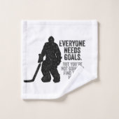 Iedereen heeft doelen nodig (hockey) bad handdoek (Wasdoekje)