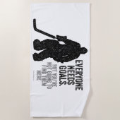 Iedereen heeft doelen nodig (hockey) strandlaken (Voorkant)