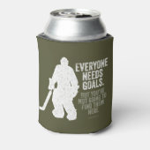 Iedereen heeft Doelstellingen nodig (Hockey) Blikjeskoeler (Blikje Achterkant)