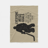 Iedereen heeft Doelstellingen nodig (Hockey) Fleece Deken (Voorkant)