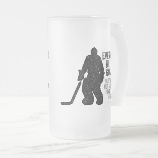 Iedereen heeft Doelstellingen nodig (Hockey) Matglas Bierpul (Voorkant rechts)