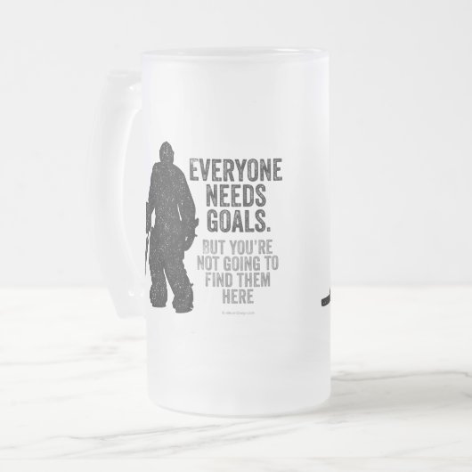 Iedereen heeft Doelstellingen nodig (Hockey) Matglas Bierpul (Voorkant links)