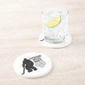 Iedereen heeft Doelstellingen nodig (Hockey) Zandsteen Onderzetter (Zijkant)