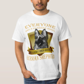 Iedereen heeft een beschermengel, een duitse herde t-shirt