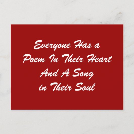 Iedereen heeft een gedicht Briefkaart (Voorkant)