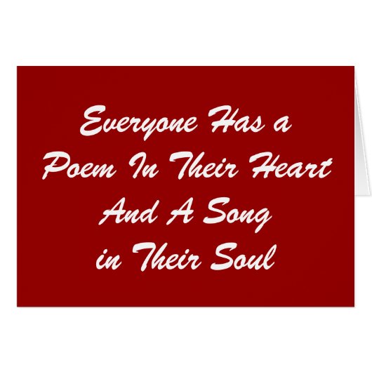 Iedereen heeft een gedicht Kaart (Voorkant Horizontaal)