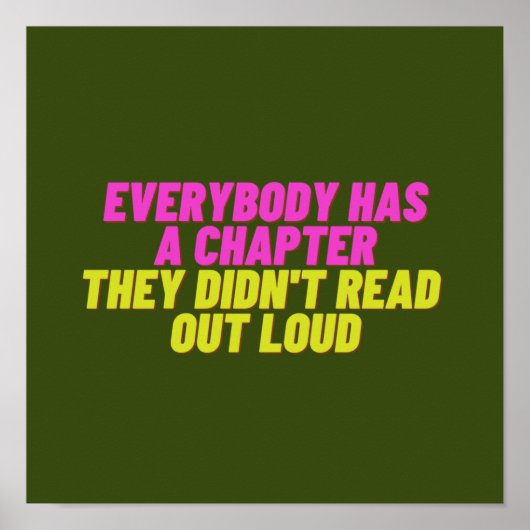 Iedereen heeft een hoofdstuk dat ze niet hardop he poster (Voorkant)