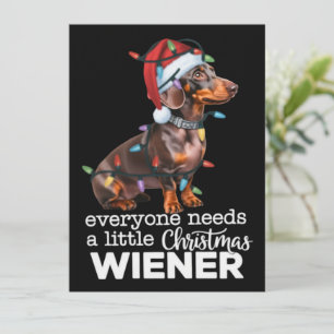Iedereen heeft een kleine Kerstmis Weiner-hondlief Feestdagenkaart