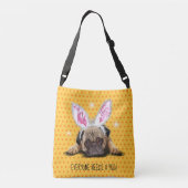 Iedereen heeft een knuffel yello Pug cross body ca Crossbody Tas (Achterkant)