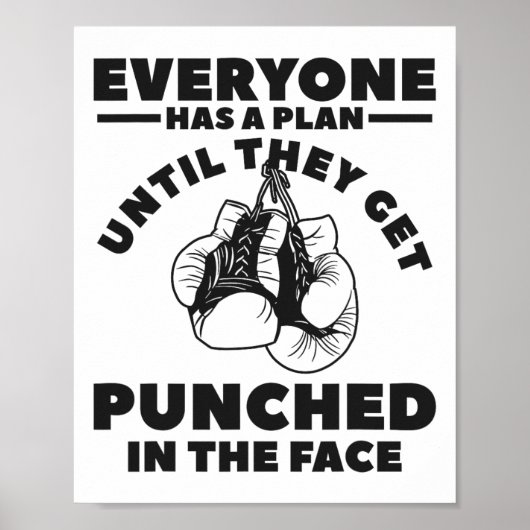 Iedereen Heeft Een Plan Totdat Ze In Het Gezicht W Poster (Voorkant)