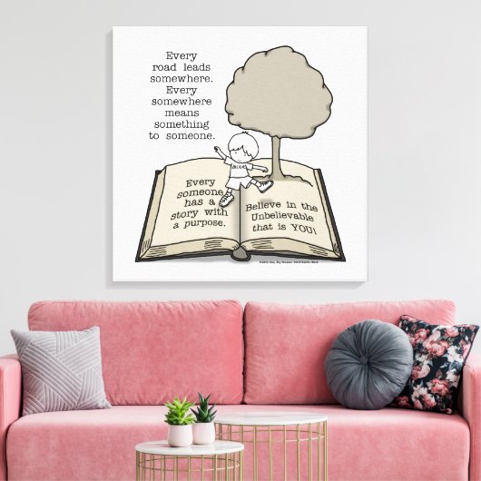 Iedereen heeft een verhaal canvas afdruk (Insitu (Woonkamer))