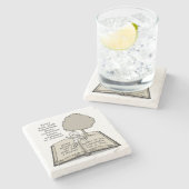 Iedereen heeft een verhaal stenen onderzetter (Zijkant)