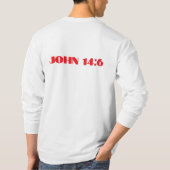 Iedereen heeft het Bijbelgeloof Christelijk nodig T-shirt (Achterkant)