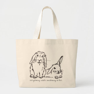 Iedereen heeft iemand nodig om van grote canvas ta tote bag