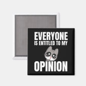 Iedereen heeft recht op mijn mening Magnet (Voorkant / Achterkant)