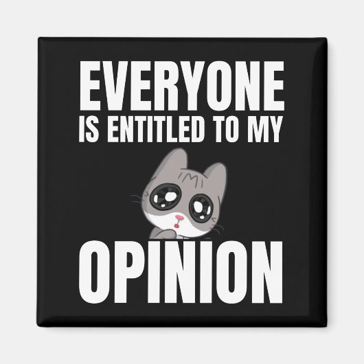 Iedereen heeft recht op mijn mening Magnet (Voorkant)