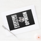 Iedereen heeft recht op mijn mening, rechthoekige sticker (Envelop)