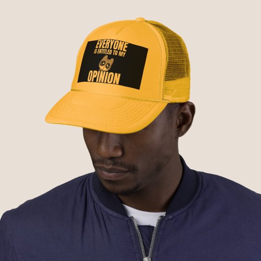 Iedereen heeft recht op mijn mening, Trucker Hat Trucker Pet (In situ)