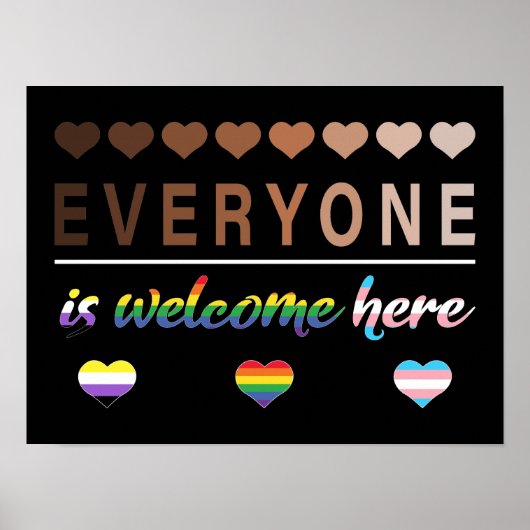 Iedereen hier welkom. poster (Voorkant)