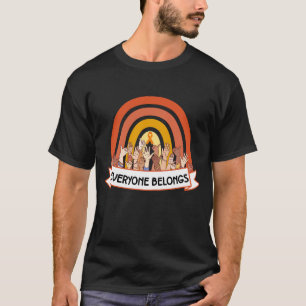 Iedereen hoort bij Oranje Rainbow Unity Pesten T-shirt