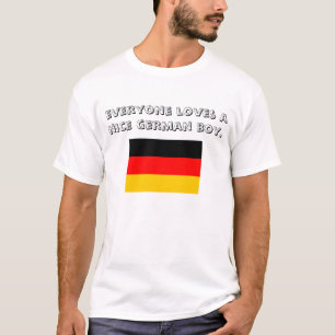 iedereen houdt van een aardige duitse jongen . t-shirt
