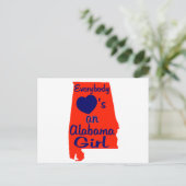 Iedereen houdt van een Alabama Girl Oranje en mari Briefkaart (Staand voorkant)