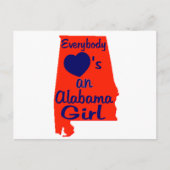 Iedereen houdt van een Alabama Girl Oranje en mari Briefkaart (Voorkant)