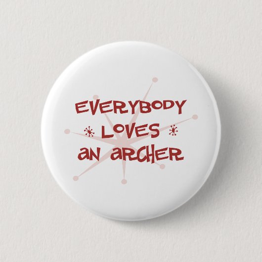 Iedereen houdt van een Archer Ronde Button 5,7 Cm (Voorkant)