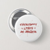 Iedereen houdt van een Archer Ronde Button 5,7 Cm (Voorkant /achterkant)