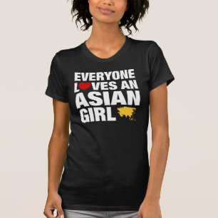 Iedereen houdt van een Aziatisch meisje T-shirt
