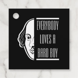 Iedereen houdt van een Bard Boy Shakespeare Thespi Bedankjes Labels