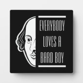 Iedereen houdt van een Bard Boy Shakespeare Thespi Fotoplaat (Voorkant)