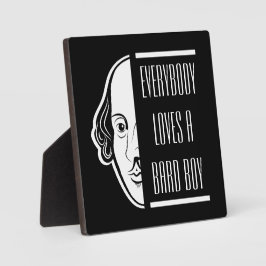 Iedereen houdt van een Bard Boy Shakespeare Thespi Fotoplaat