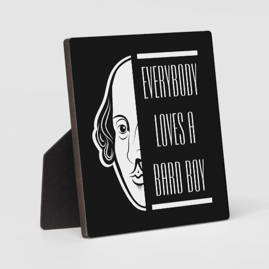 Iedereen houdt van een Bard Boy Shakespeare Thespi Fotoplaat (Voorkant)