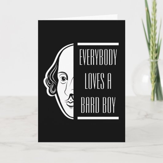 Iedereen houdt van een Bard Boy Shakespeare Thespi Kaart (Voorkant)
