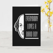 Iedereen houdt van een Bard Boy Shakespeare Thespi Kaart (Gele Bloem)