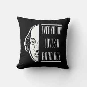 Iedereen houdt van een Bard Boy Shakespeare Thespi Kussen